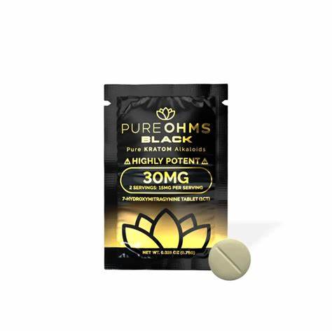 Pure Ohms Black 7-Hydroxy Tablet 30mg Colorado Vape & Glass Pure Ohms Black 7-Hydroxy Tablet 30mg Colorado Vape & Glass